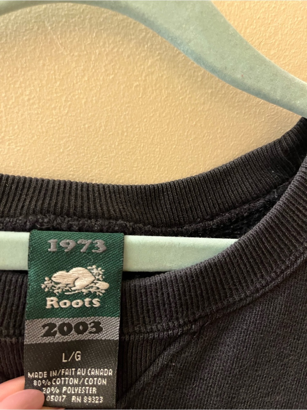 VTG Roots Navy Sweatshirt with Yellow Lettering - Picture 2 of 2